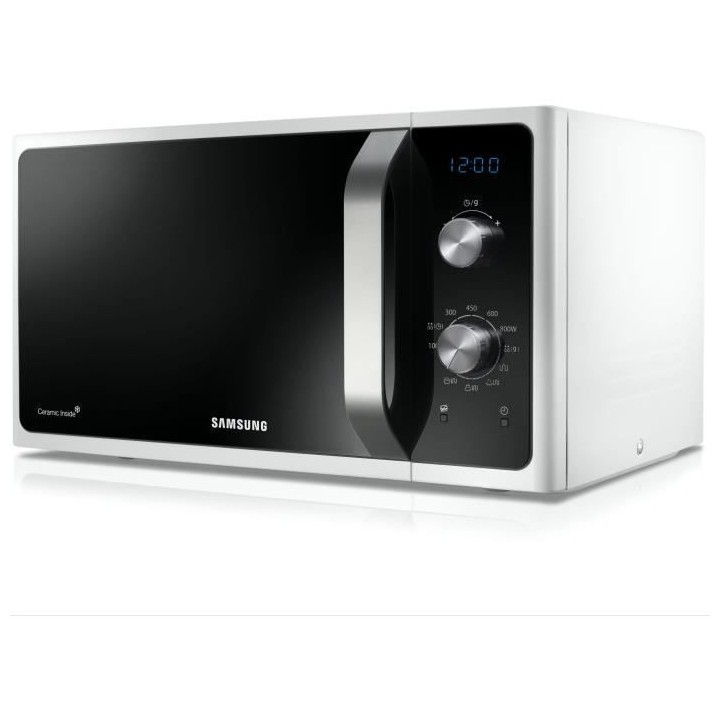 Micro-ondes Gril - SAMSUNG - MG28F303EAW - Blanc - Poignée silver - 2