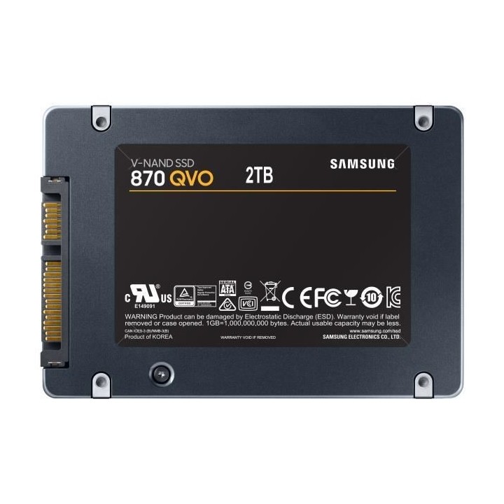 SAMSUNG - Disque SSD Interne - 870 QVO - 2To - 2,5 (MZ-77Q2T0BW)