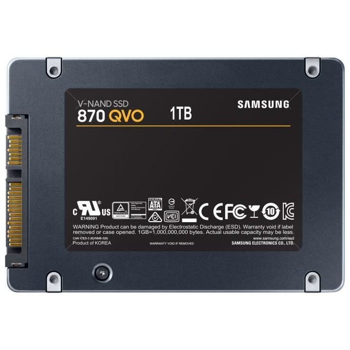 SAMSUNG - Disque SSD Interne - 870 QVO - 1To - 2,5 (MZ-77Q1T0BW)