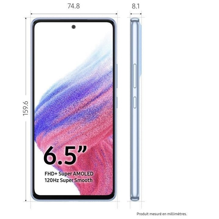 SAMSUNG Galaxy A53 128Go 5G LIGHT BLUE