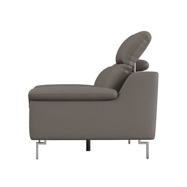 Canapé 3 places - Cuir marron clair - L 225 x P 105 x H 72 cm - RODEO