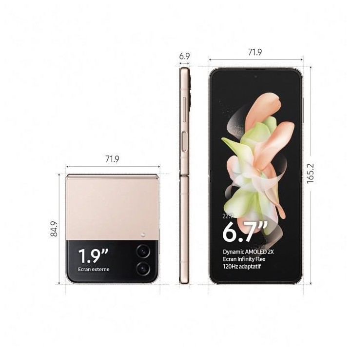 SAMSUNG Galaxy Z Flip4 128Go 5G Or Rose