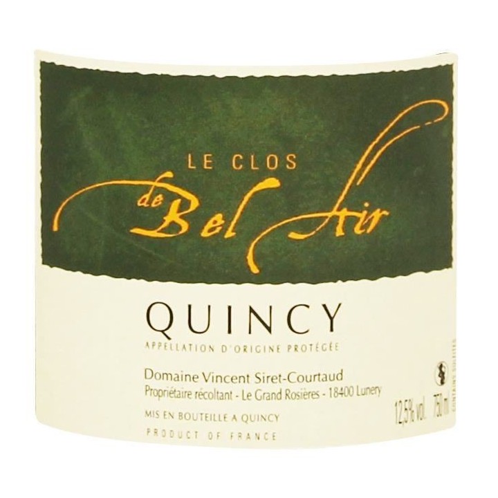 Clos Bel Air Quincy - Vin blanc de la Loire