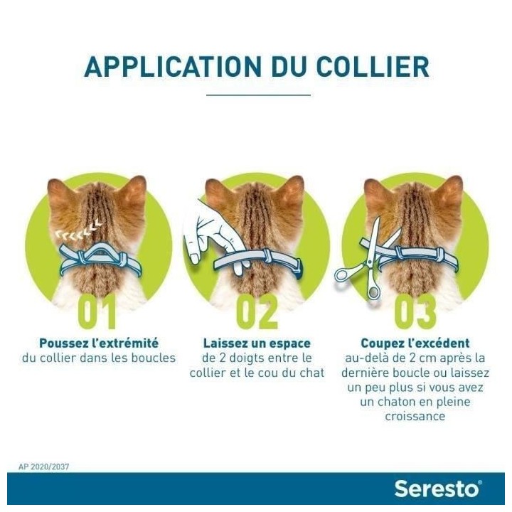 Seresto Chat Collier Anti-Puces et Anti-Tiques 2 unités