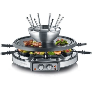 SEVERIN RG2348 - Combiné 2 en 1 Raclette et Fondue 8 personnes - 1900