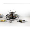 SEVERIN RG2348 - Combiné 2 en 1 Raclette et Fondue 8 personnes - 1900W - 8 fourchettes a fondue et 8 spatules - Cuve Inox