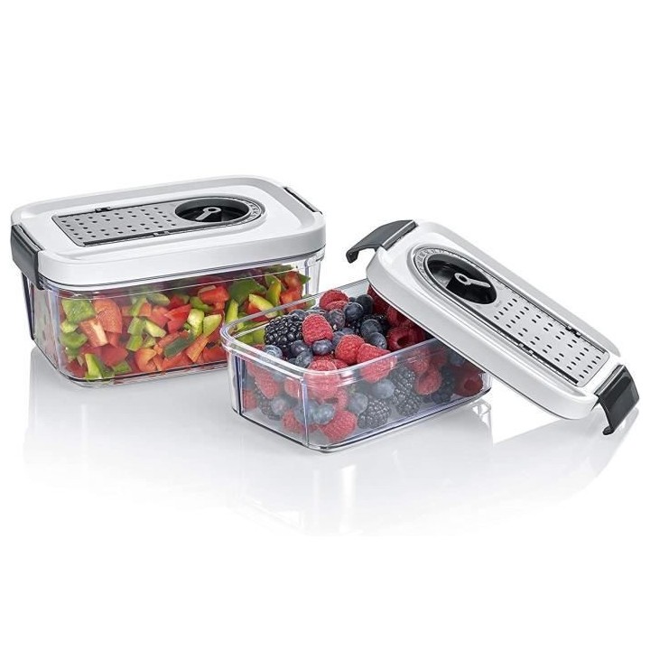 SEVERIN ZB3618 Lot 2 boites de conservation sans BPA avec valve de mis