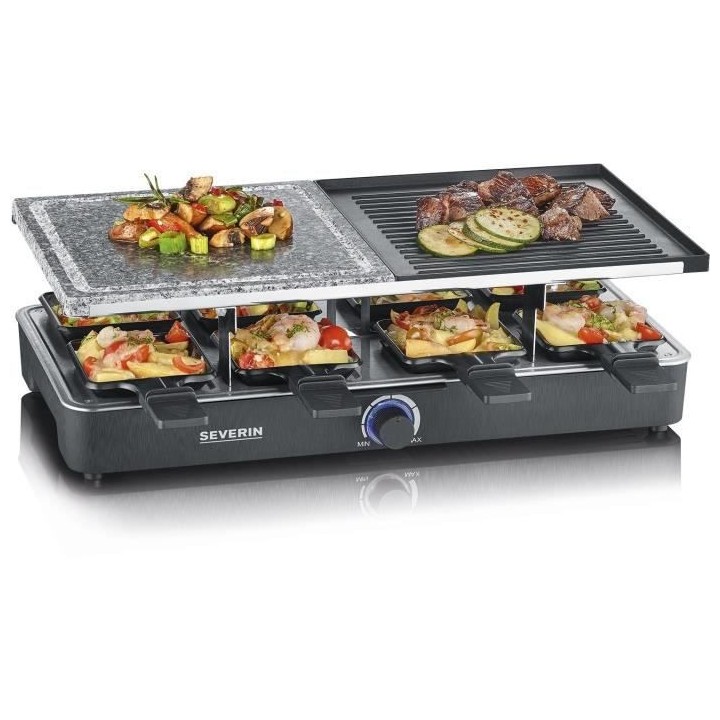 Raclette Gril SEVERIN - RG2376 - 8 personnes - Pierre de Cuisson Natur