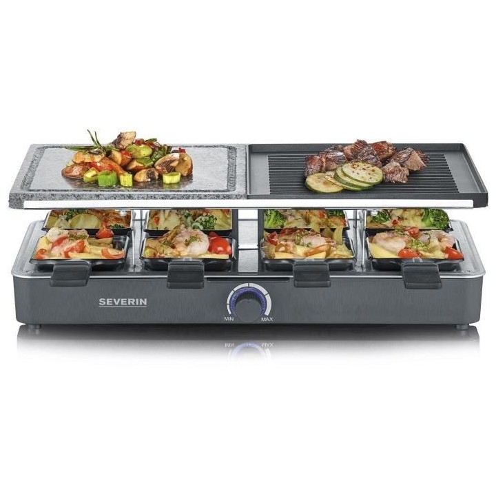 Raclette Gril SEVERIN - RG2376 - 8 personnes - Pierre de Cuisson Natur
