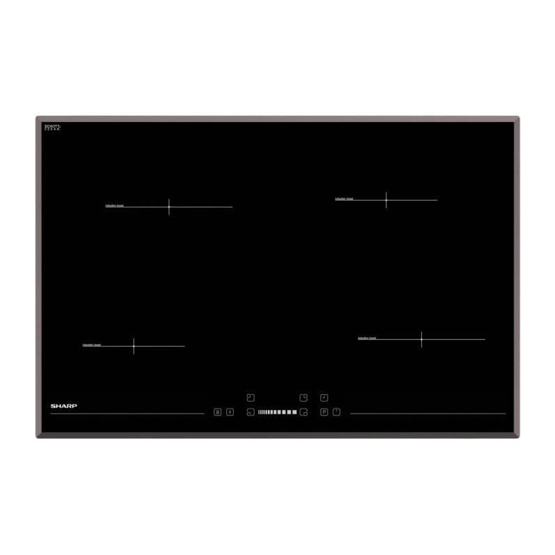 SHARP - KH-7I19CS00 - Plaque induction - 4 foyers - 7400W - 78cm - Noir