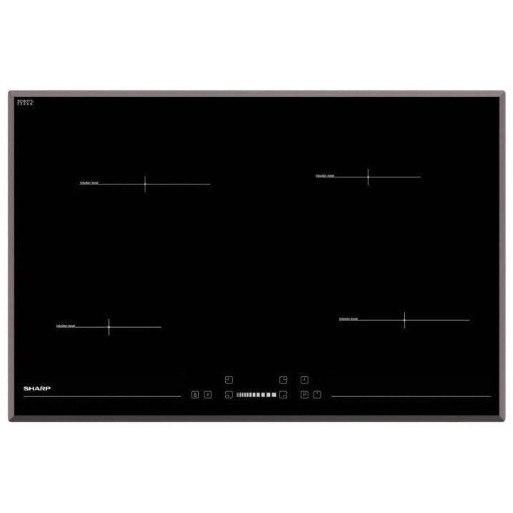 SHARP - KH-7I19CS00 - Plaque induction - 4 foyers - 7400W - 78cm - Noi