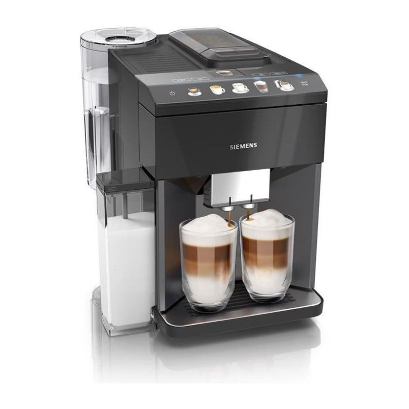 SIEMENS EQ.500 Machine a café 1500W -Carafe a lait 0,7L intégrée-9 programmes-3 temp.-Réservoir eau 1,7L - iAroma - Noir laq