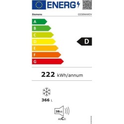 SIEMENS GS58NAWDV - Congélateur armoire - 360L - Froid ventilé - L 70 x H 191 cm