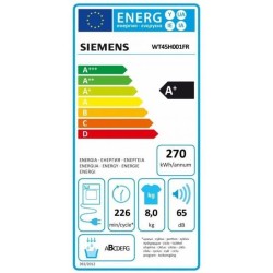 Seche-linge pompe a chaleur SIEMENS WT45H001FR IQ300 - 8 kg - L60 cm - Classe A+ - Blanc