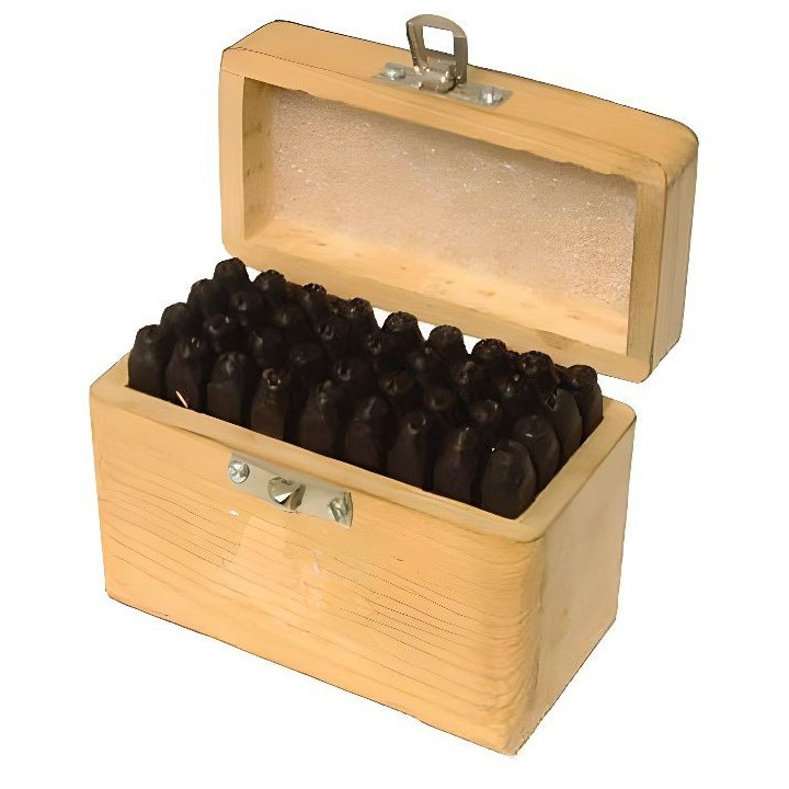 Boîte de 36 poinçons chiffres et lettres