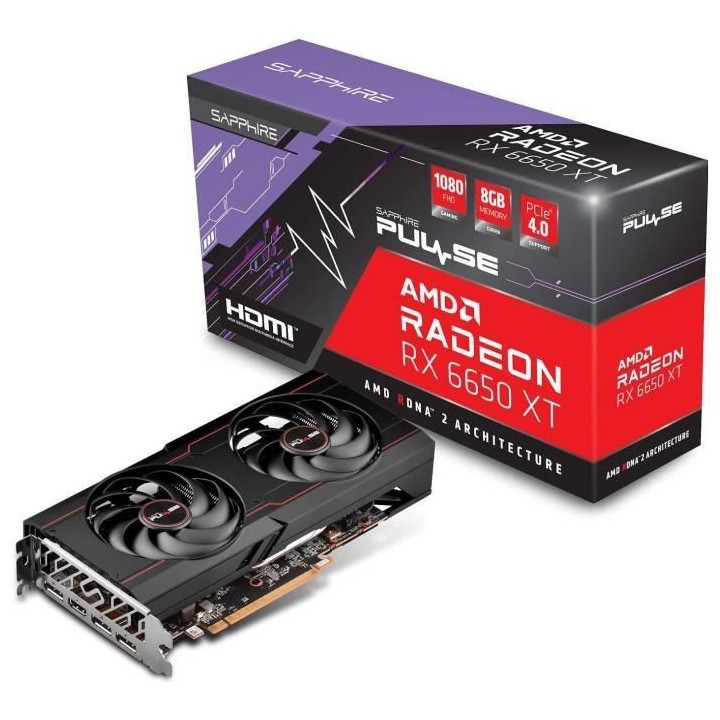 SAPPHIRE - AMD Radeon - Carte Graphique - RX 6650 XT - PULSE GAMING OC