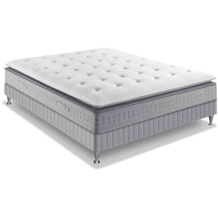 Ensemble Matelas 140x190 + Sommier - Ressort ensachés - Mémoire de f