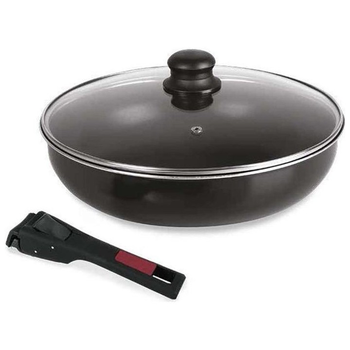 SITRAM Sauteuse Agile - Aluminium anti-adhésif - Ø 28 cm - Noir - To