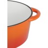 SITRAM Cocotte TRADIFONTE - 712574 - 4L Fonte émaillée ovale blanc et orange - Tous feux dont induction