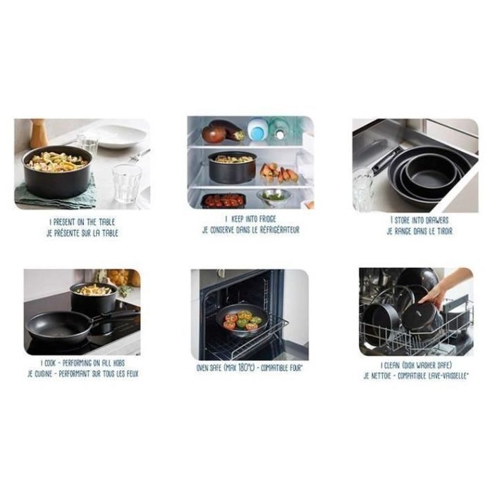 SITRAMOVIBLE BLACK PEPPER - 713773 - 3 poeles - Tous feux dont inducti