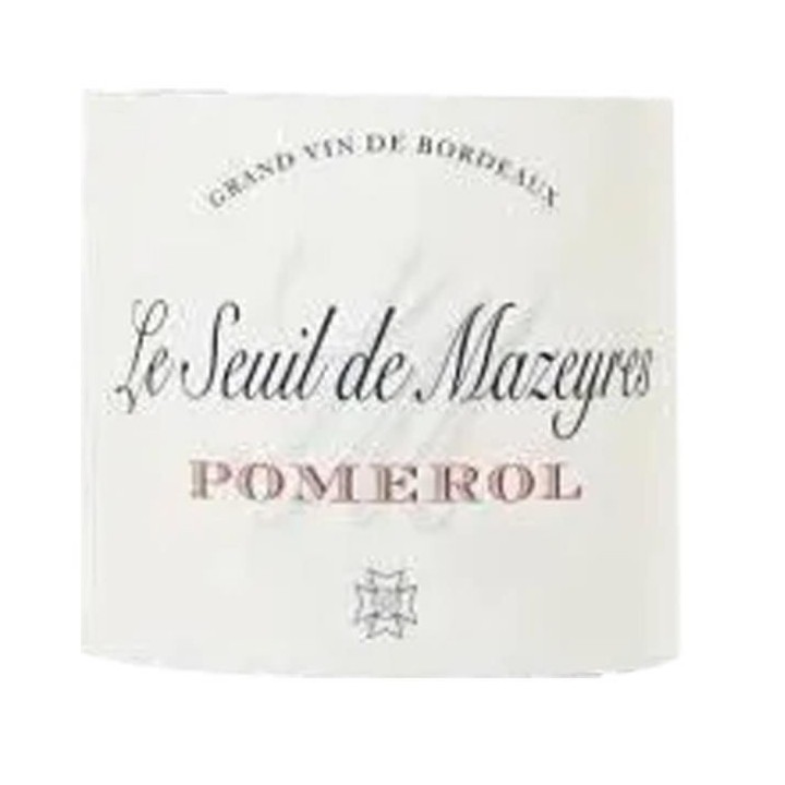 Seuil de Mazeyres 2018 Pomerol - Vin rouge de Bordeaux