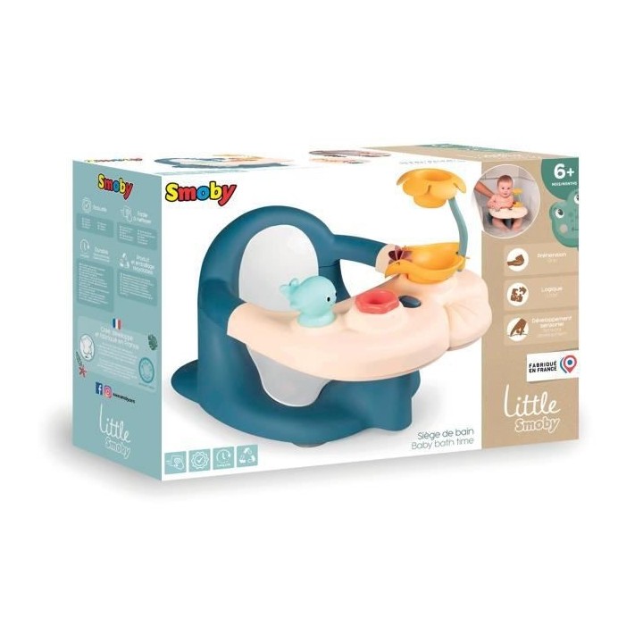 Siege de bain 2 en 1 LITTLE SMOBY - Tablette d'activités réglable -