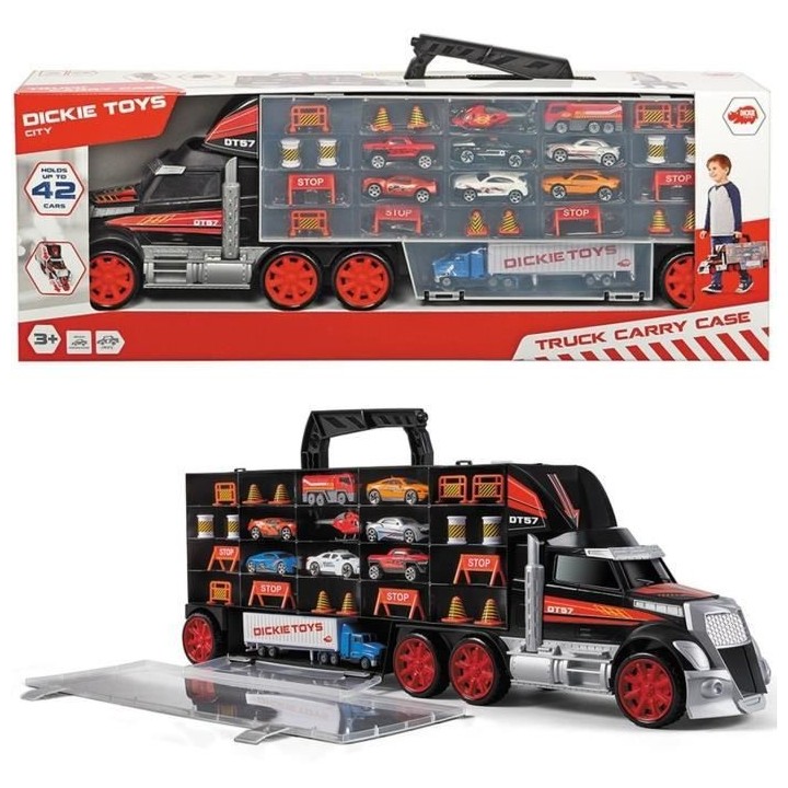 Camion transporteur de voitures 62cm a poignée - Truck Carry Case - D