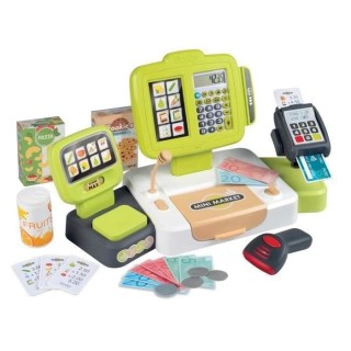 Smoby grande caisse enregistreuse - 30 accessoires inclus - des 3 ans