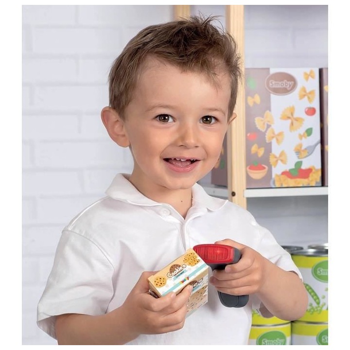 Smoby grande caisse enregistreuse - 30 accessoires inclus - des 3 ans