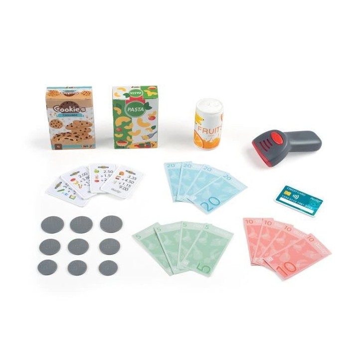 Smoby grande caisse enregistreuse - 30 accessoires inclus - des 3 ans