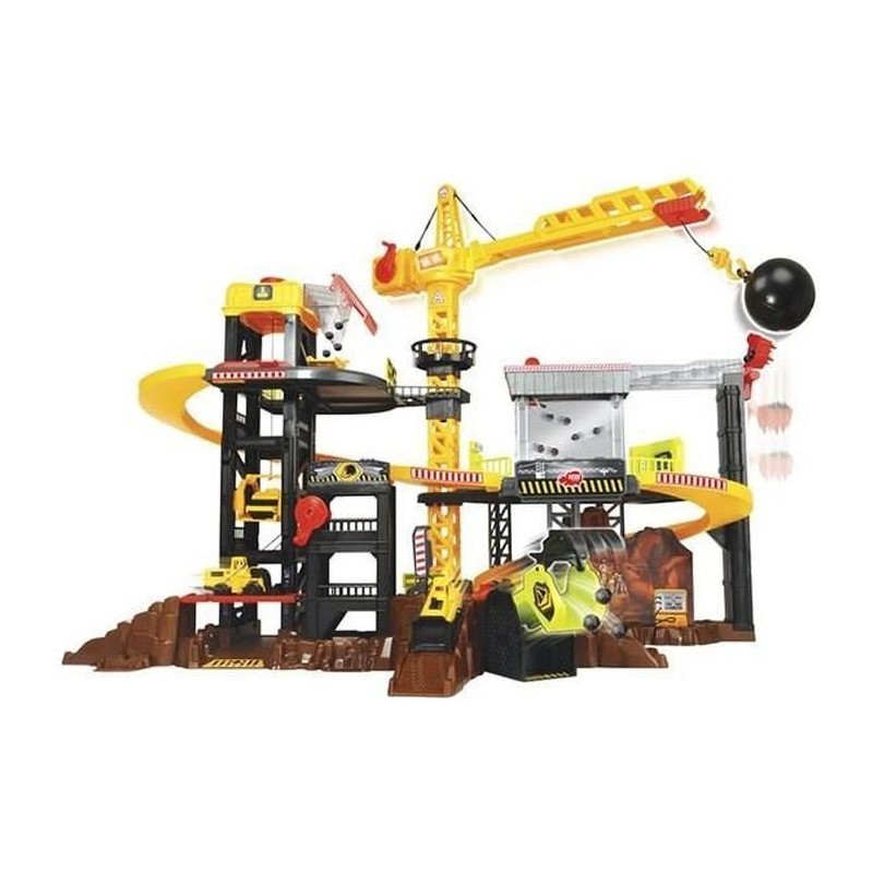 DICKIE - Construction playset 52 cm + 3 véhicules