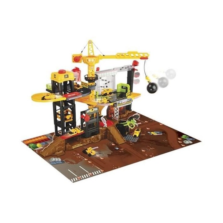 DICKIE - Construction playset 52 cm + 3 véhicules