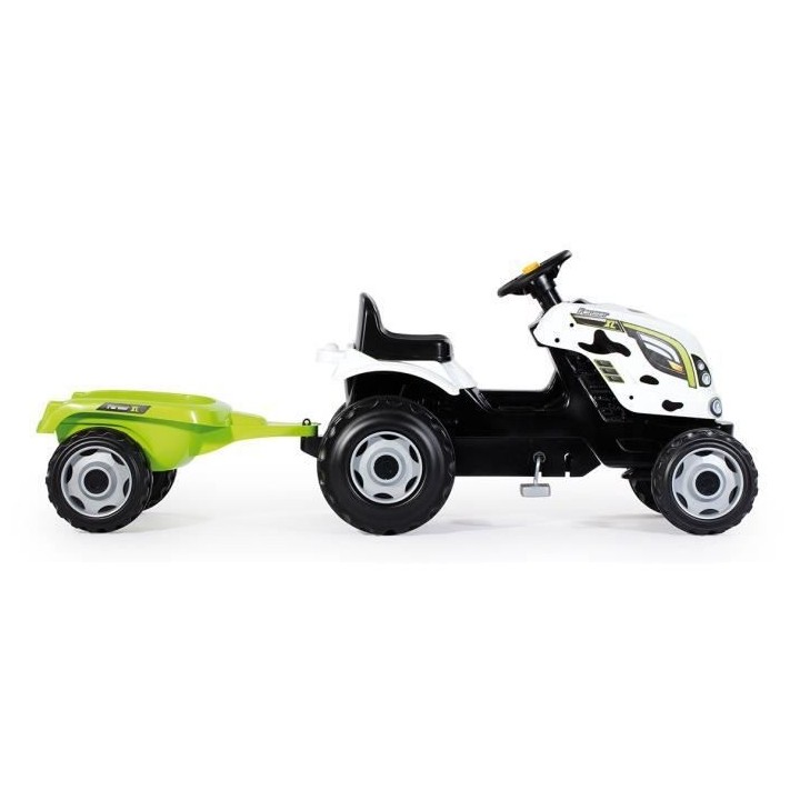SMOBY Tracteur a pédales Farmer XL Vache + Remorque