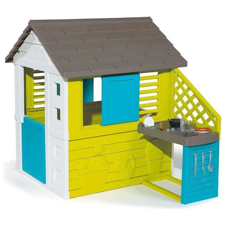 Smoby maison Pretty et cuisine été 145 x 110 x 127cm