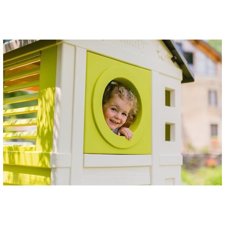 Smoby Maison Pilotis en plastique anti-UV avec Toboggan 260 x 160 x 19