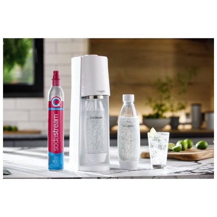 SODASTREAM TERRABILV - Machine TERRA Blanche Pack 2 bouteilles LV + 1