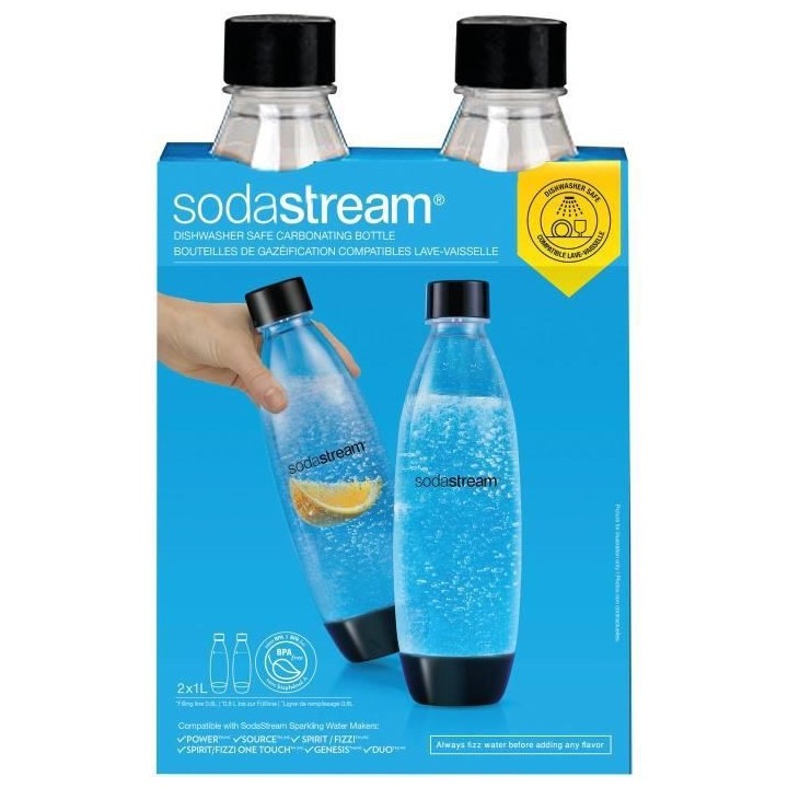 SODASTREAM Bouteille Fuse 1 L X2 compatible au lave-vaisselle