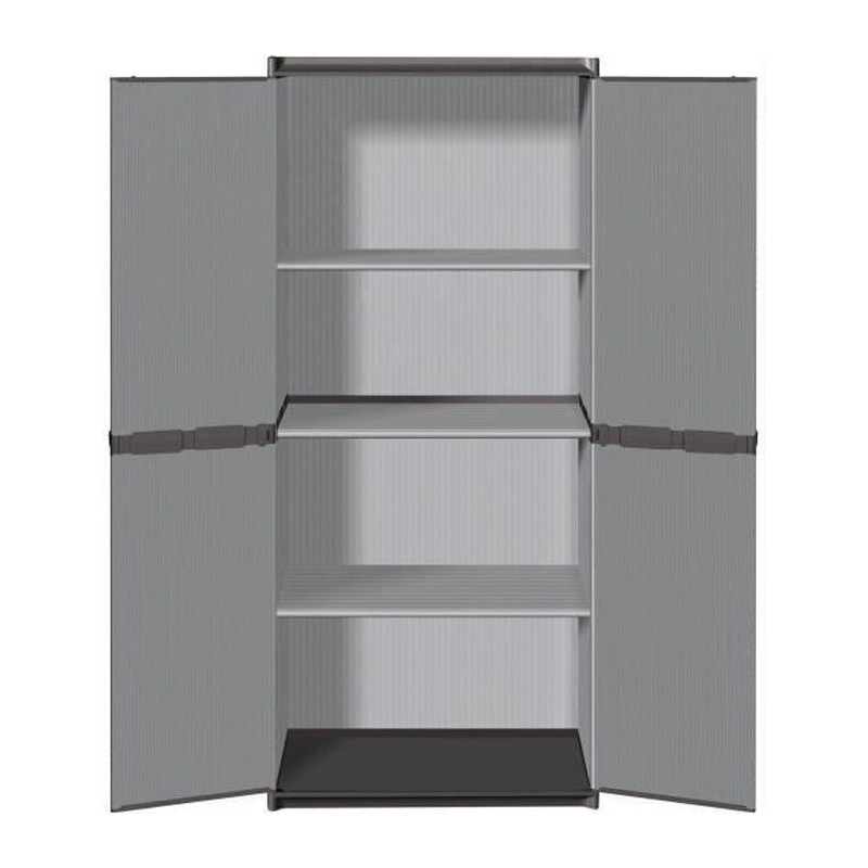 TOOD Armoire de rangement haute en résine 3 tablettes