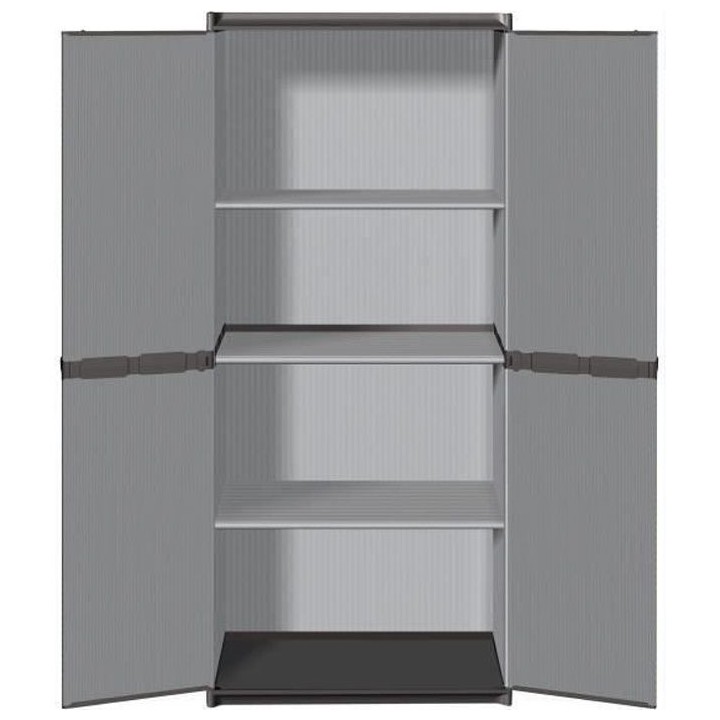 TOOD Armoire de rangement haute en résine 3 tablettes