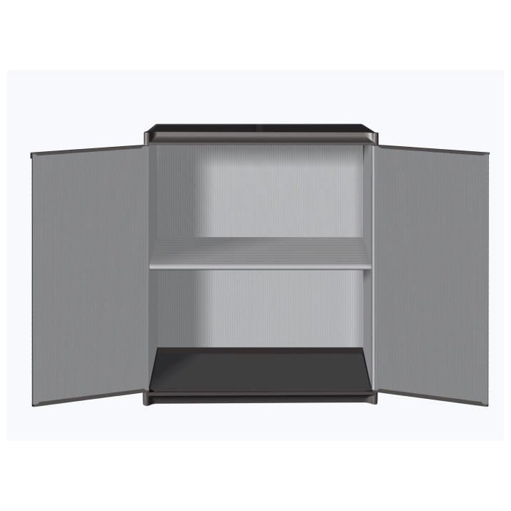 TOOD Armoire de rangement basse en résine 1 tablette