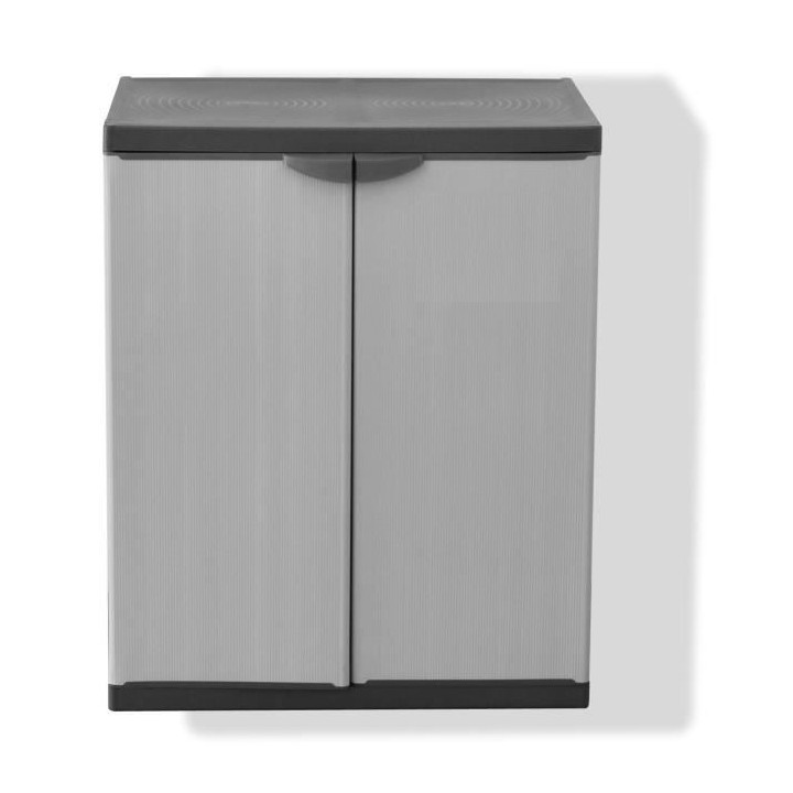 TOOD Armoire de rangement basse en résine 1 tablette