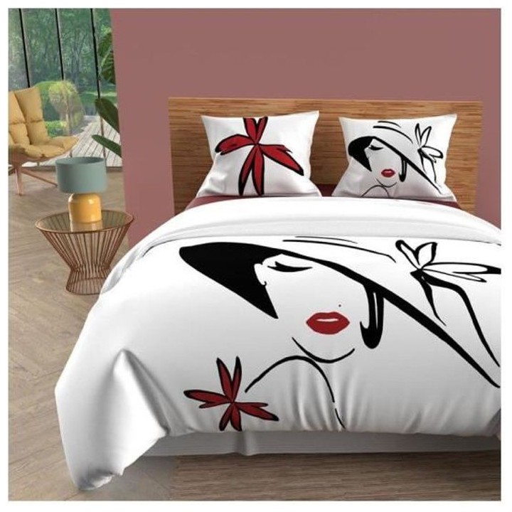 SOLEIL d'OCRE Parure de couette AVA - Coton - 240 x 220 cm