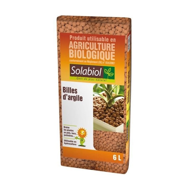 SOLABIOL SOARG6 Billes d'argile-Sac 6 L-Utilisable en Agriculture Biol