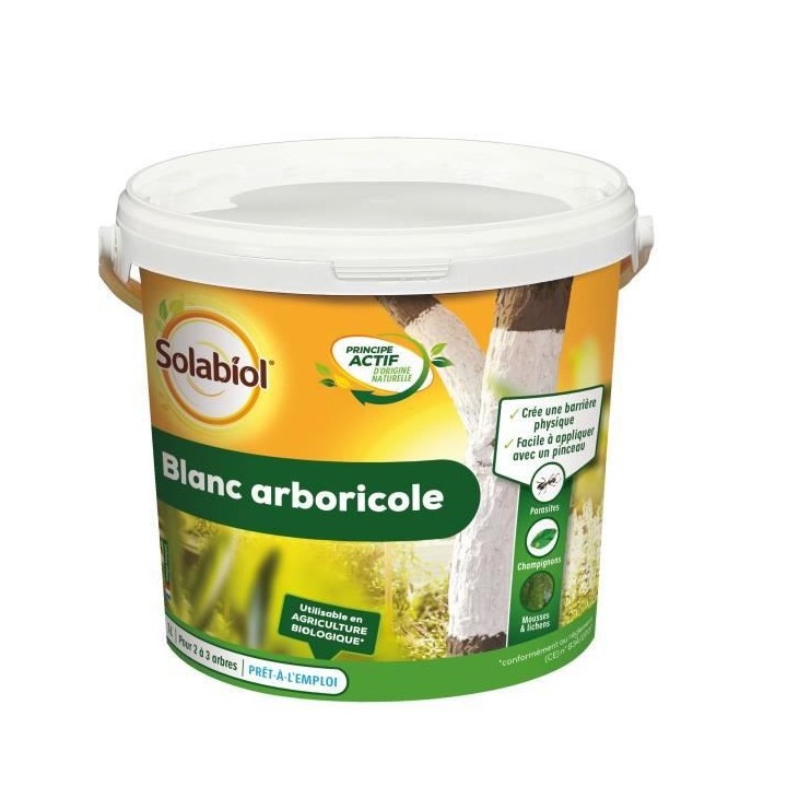 SOLABIOL SOBLANC1 Blanc arboricole Seau 1L, Origine Naturelle