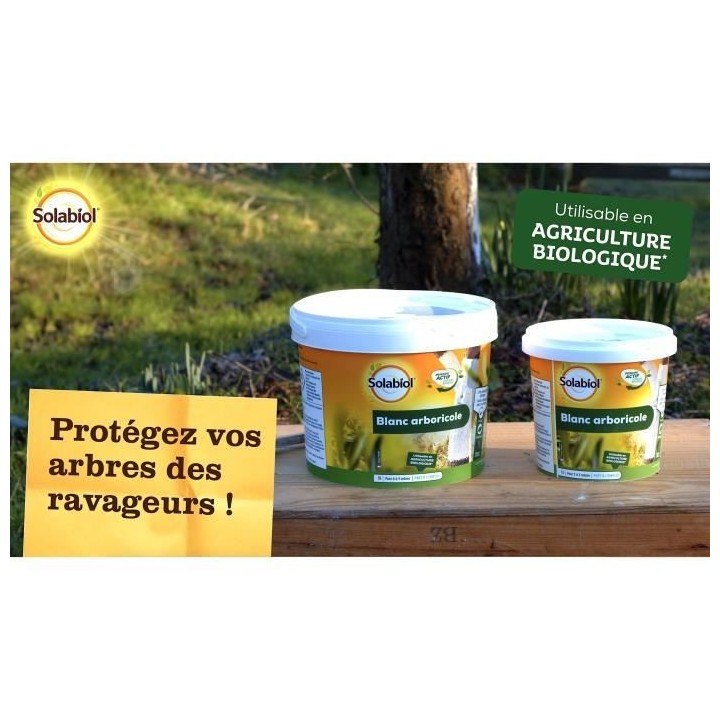 SOLABIOL SOBLANC1 Blanc arboricole Seau 1L, Origine Naturelle
