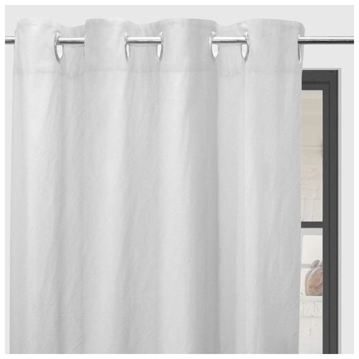 SOLEIL d'OCRE Rideau a oeillets Boheme - 135 x 250 cm - Blanc