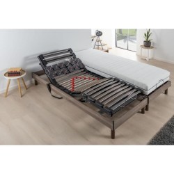 DEKO DREAM Ensemble matelas+sommier relaxation électrique ERGO 2 Dreamzone - 2x80x200 cm - Matelas ressorts ensachés