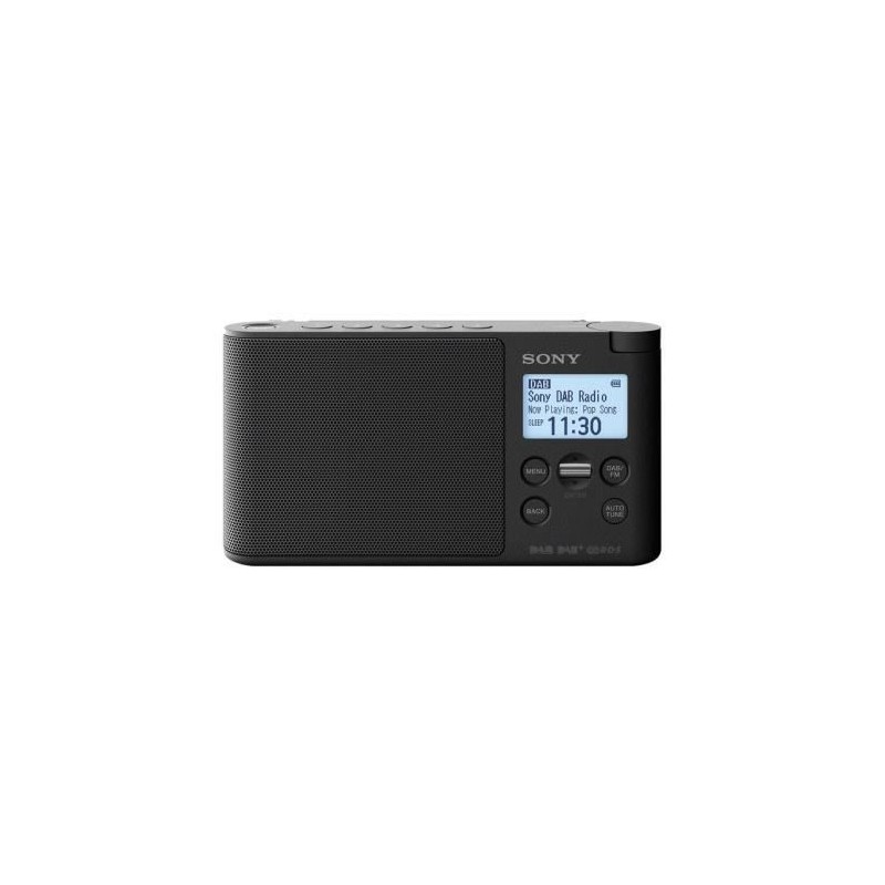 SONY - XDRS41 - Radio portable DAB/DAB+ - Préréglages directs - Réveil et mise en veille programmable - Noir