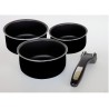 SITRAM Set 3 casseroles tous feux dont induction + pince