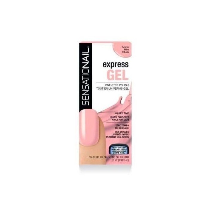 SENSATIONAIL Vernis gel semi-permanent Express Gel Made Him Blush 3en1